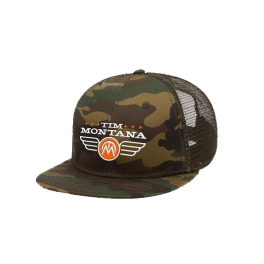 Tim Montana Wings Logo Camo Snapback Hat